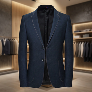 Traje de Hombre MSF Estilo Británico de Lana/Seda con Cierre de Cremallera y Detalle de Cuentas - Product Image 4