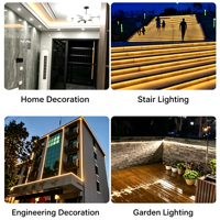 Bande lumineuse LED solaire d'extérieur, étanche IP65, flexible, avec piquet de fixation au sol, panneau solaire