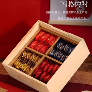 Caja de Regalo de Madera para Té y Pastel de Gelatina de Piel de Burro para el Año Nuevo 2025, Caja de Embalaje para el Festival de Primavera, Artículos de Año Nuevo, Caja de Regalo para Vino y Frutas - Product Image 2