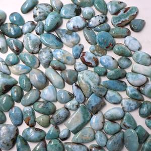 Venta de fábrica 2024, colgante de anillo de piedras preciosas redondas de Larimar Natural de increíble calidad, piedra de forma mixta hecha en Jaipur, vendedor a granel - Product Image 5