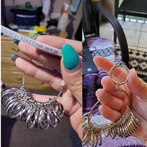 रिंग साइज़र मैंड्रेल मापने का उपकरण स्टील रिंग साइजिंग गेज साइज़र धातु रिंग माप उपकरण आभूषण बनाने की किट - Product Image 5