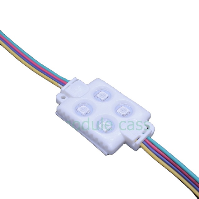 Epoxy IP65 Outdoor Square LED Module RGB  12V Injection ABS Backlight Advertising Box 4leds SMD 5050 1W RGB  Led Module