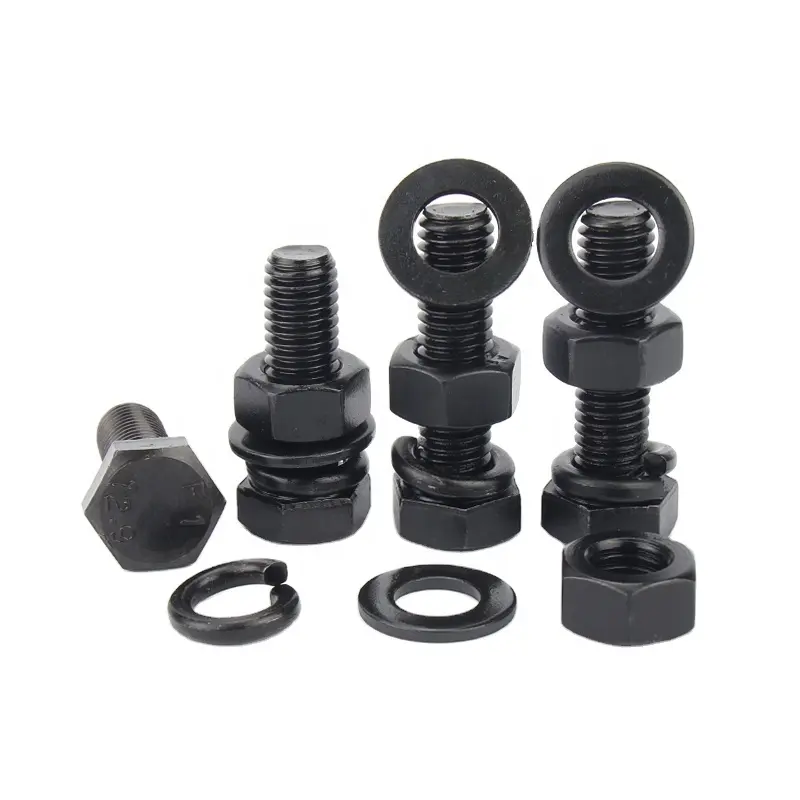 grade 8.8 10.9 12.9 high-strength bolt hexagon screw with nut and washers m6 m8 m10 m12 m16 m20 m22 m24