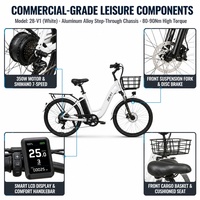 Vélo électrique tout-terrain 28-V1 350w 36V avec batterie au lithium, vélo électrique à pneus larges, vélos électriques