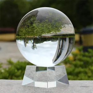 Sfera di cristallo 40mm 80mm sfera di cristallo smerigliata con sfera di cristallo laser 3d personalizzata