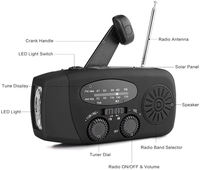 Lámpara de Lectura Solar con Manivela, Precio de Fábrica, Resistente al Agua IPX3, Radio de Supervivencia, Kit para Cortes de Energía