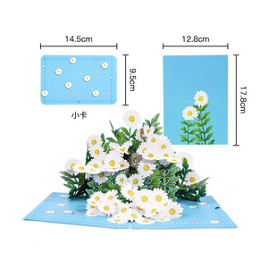 Kartu Ucapan Bunga Kertas Kerajinan Daisy Kartu Pop Up 3D untuk Anak Perempuan - Product Image 6