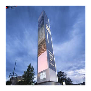 Independiente de pie Led iluminación de aluminio retroiluminado wayfinding guía mensaje Centro de distrito comercial pilón señal gasolinera - Product Image 5