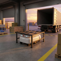AGV de levage puissant pour la logistique des lignes de production automobiles