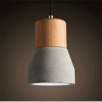Loft industriel rétro petit bois pendentif lumière ciment lampe télécommande interrupteur béton suspendu conception pour hôtels Art Studios