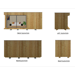 Modernes Vorgefertigtes Isoliertes SIPs Flachpack Komplett Montiertes Modulares Design Outdoor Garten Büro Kabine Heim-Bausatz Tiny House - Product Image 6