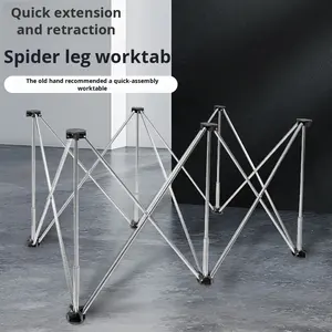 <span class=keywords><strong>Banco</strong></span> <span class=keywords><strong>DE</strong></span> <span class=keywords><strong>TRABAJO</strong></span> DIY <span class=keywords><strong>de</strong></span> acero inoxidable al por mayor, pata <span class=keywords><strong>de</strong></span> araña, mesa <span class=keywords><strong>de</strong></span> <span class=keywords><strong>carpintero</strong></span>, estante telescópico plegable, soporte para manualidades OEM - Product Image 2