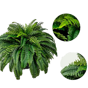 Feto di Boston Artificiale per Ufficio, Patio, Soggiorno, Portico, Finestra, Decorazione Rustica - Pianta Finta in Plastica - Product Image 3