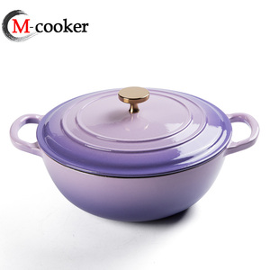 Batterie de cuisine <span class=keywords><strong>en</strong></span> <span class=keywords><strong>fonte</strong></span> de haute qualité Pot à soupe Casserole moderne avec revêtement émaillé Pot polyvalent - Product Image 2