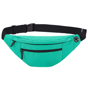Sac banane bandoulière pour homme en polyester, étanche avec fermeture éclair, pochettes pour téléphones portables, sac de taille pour la course - Product Image 1