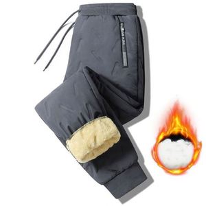 Pantalones de primavera para hombre, cortavientos, transpirables, de pana, informales, de tiro medio, para actividades al aire libre, con forro polar y cierre con cordón, cálidos - Product Image 4