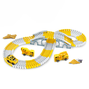 LONGXI 127 Pcs Construction Toys Train <strong>Track</strong> <strong>Building</strong> <strong>Block</strong> Sets Race <strong>Track</strong> Play Car Games for Kids - Product Image 5