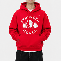 Hoodie Katun Tebal Custom OEM 380GSM Cetak DTG Bordir Logo Sablon Gaya Jalanan Ukuran Besar MOQ Rendah