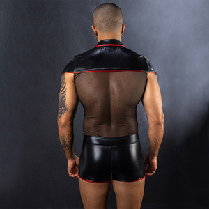 Abbigliamento esotico caldo per <span class=keywords><strong>uomo</strong></span> maglia Look <span class=keywords><strong>Sexy</strong></span> manica corta da <span class=keywords><strong>uomo</strong></span> body Costume Gay - Product Image 4