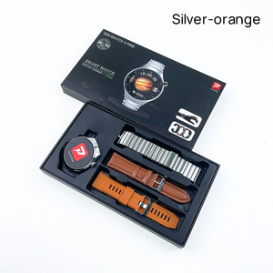 Montre intelligente D25 Watch 4 <span class=keywords><strong>Pro</strong></span> avec bracelet en acier inoxydable, cuir, caoutchouc, forme ronde, charge sans fil, fonction de réponse aux appels, calendrier - Product Image 4