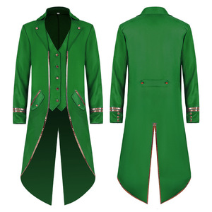 Classic Medieval Men Costume Jacquard Stand Collar Larp Cosplay Jacket Coat Victorian <strong>Renaissance</strong> Style <strong>Clothing</strong> S-4XL - Product Image 5
