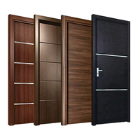 Porte en bois massif moderne, imperméable, surface finie, pour usage intérieur/extérieur, salon, chambre, école, garantie 5 ans