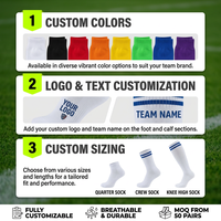Chaussettes de football montantes OEM de haute qualité, personnalisables (couleurs et logo), respirantes, pour hommes, en nylon, idéales pour l'entraînement estival