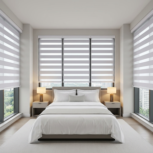 Stores occultants motorisés intelligents ZSTARR pour projets hôteliers, commande en gros, sur mesure, pour chambre à coucher <span class=keywords><strong>avec</strong></span> canaux - Product Image 1