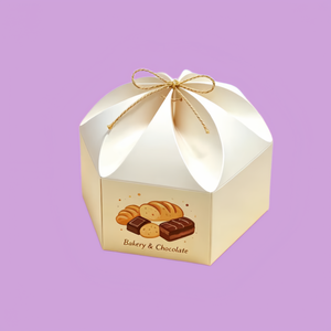 Boîte à bonbons en forme de sac à main avec poignée et compartiments pour chocolats et pâtisseries, idéale pour les boulangeries, les snacks, les pâtisseries sucrées et les donuts. - Product Image 4
