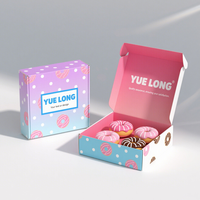 Conception Personnalisée Logo Eco Friend Impression de Qualité Alimentaire Pliable Gâteau Alimentaire Cookie Pain Pâtisserie Donut Macaron Boîtes d'Emballage en Papier
