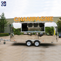 Nouvelle remorque alimentaire 2027, cuisine mobile entièrement équipée, camion à pizza, camion à café, chariot à hot-dogs, camion à glaces, remorque de concession BBQ