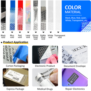 Tùy chỉnh vinyl an ninh giả mạo nhãn dán rõ ràng với mã vạch và in số pin mở khoảng trống con dấu giả mạo bằng chứng cho bảo hành - Product Image 6