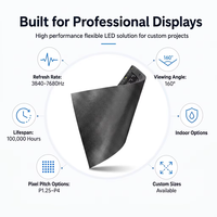 Hohe Helligkeit kundenspezifischer Led-Bildschirm P1.25 P1.56 P1.86 P2 P2.5 P3 flexible Videowand Led-Anzeige für Werbung