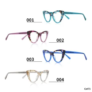 2024 Latest Fashion Cat Eye Women's Glasses Acetate Fiber Optical Glasses Frame Glasses