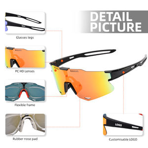 サイクリングスポーツサングラスメンズメンズ自転車眼鏡ゴーグルMTBワンピースレンズデザインランニングバイクアウトドアサングラス - Product Image 4