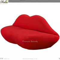 Loveseat-muebles modernos para el hogar, sala de estar, sofá en forma de labios de dos plazas, sexy y llamativo color rojo