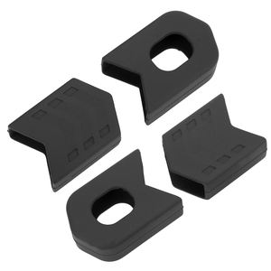 4 protections de manivelle de vélo de <span class=keywords><strong>route</strong></span> VTT, capuchon de protection de pédalier, protections de manivelle en silicone, noir - Product Image 5