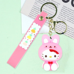 DH tùy chỉnh 2D & 3D hài hước phim hoạt hình PVC nhựa Móc khóa móc khóa cao su mềm với figurine thẻ nhà máy hơn 22 năm - Product Image 2