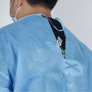 ثوب عزل أزرق غير منسوج للاستعمال مرة واحدة قابل للتنفس طارد للماء أصفاد ملولبة للارتداء العكسي PP25G تصدرت - Product Image 2