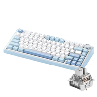 Clavier de jeu mécanique AULA F75 75% 81 touches RGB haute performance avec touches personnalisables, design compact, rétroéclairage RGB