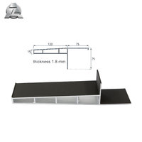 Profilé de seuil de fenêtre en aluminium noir pour façade extérieure, profilé de drainage d'eau