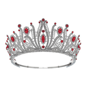 Elegant Hollow Filigree Rhinestone Crown Multi Color Crystal Pageant Tiara For Bridal Wedding Queen <b>Prom</b> Evening <b>Party</b> - Product Image 1