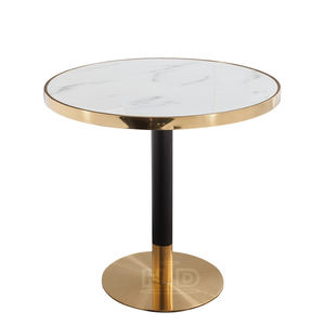 قاعدة طاولة معدنية مربعة أو مستديرة من الفولاذ المقاوم للصدأ بلون ذهبي وردي للمطاعم وطاولات القهوة، رائجة البيع - Product Image 5