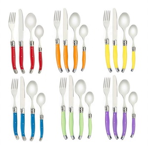 Ensemble de sculpture <span class=keywords><strong>Laguiole</strong></span> en acier inoxydable de haute qualité couteau et <span class=keywords><strong>fourchette</strong></span> Chef maison couverts français pour anniversaire de mariage - Product Image 5