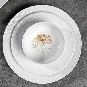 Service de vaisselle en porcelaine blanche classique, ensemble de vaisselle en céramique, assiettes pour restaurant, hôtel - Product Image 6