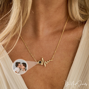 Lateefah Custom Photo Projection <strong>Necklace</strong> Heart Rate Pendant Waterproof Jewelry Memorial <strong>Picture</strong> Gift Photo <strong>Inside</strong> <strong>Necklace</strong> - Product Image 2