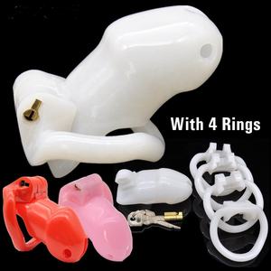 4 anelli del pene vari 6 colori in resina gabbia del cazzo di castità maschile dispositivo di arresto masturbazione manicotto BDSM giocattoli sessuali per gli uomini - Product Image 1