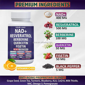 Resveratrolo con estratto di melograno di quercetina NAD + berberberina integratore antiossidante a base di erbe - Product Image 4