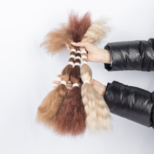 Extensions de cheveux vierges brésiliens en gros, bruts, en vrac, style bohème, ondulés et mouillés, pour tresses au crochet, style de cheveux naturels pour le tressage - Product Image 3