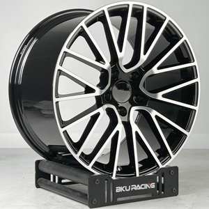 Jantes forgées Bku 5x130 pour <span class=keywords><strong>Porsche</strong></span> Macan <span class=keywords><strong>S</strong></span> Cayenne Panamera <span class=keywords><strong>Taycan</strong></span> 19 20 21 22 pouces, jantes en alliage décalées - Product Image 2